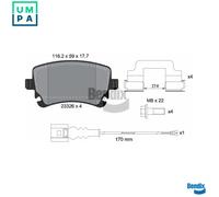 BRAKE PAD SET DISC BRAKE BPD1163 FOR VW CALIFORNIA/T5/Camper/T6 TRANSPORTER 2.0L