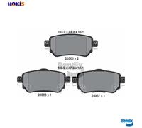 BRAKE PAD SET DISC BRAKE BPD1165 FOR RENAULT NISSAN M5M460 1.6L H5H490 1.3L 4cyl