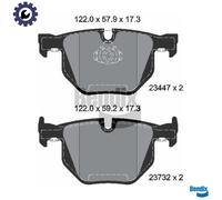 BRAKE PAD SET DISC BRAKE BPD1166 FOR BMW X5/F15/F85/E70 X6/F16/F86/E71/E72 2.0L
