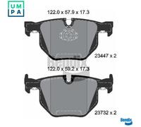 BRAKE PAD SET DISC BRAKE BPD1166 FOR BMW X5/F15/F85/E70 X6/F16/F86/E71/E72 2.0L