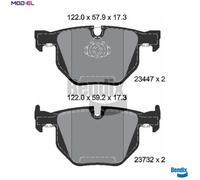 BRAKE PAD SET DISC BRAKE BPD1166 FOR BMW X5/F15/F85/E70 X6/F16/F86/E71/E72 2.0L