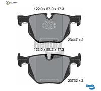 BRAKE PAD SET DISC BRAKE BPD1166 FOR BMW X5/F15/F85/E70 X6/F16/F86/E71/E72 2.0L