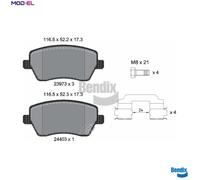 BRAKE PAD SET DISC BRAKE BPD1168 FOR SUZUKI OPEL K10B 1.0L 3cyl SPLASH 1.3L 4cyl