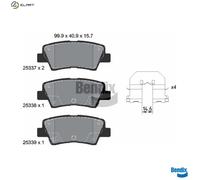 BPD1176 BRAKE PAD SET, DISC BRAKE BENDIX BRAKING