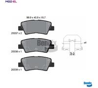 BPD1176 BRAKE PAD SET, DISC BRAKE BENDIX BRAKING