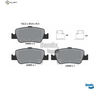 BRAKE PAD SET DISC BRAKE BPD1183 FOR TOYOTA 1NR-FE 1.3L 1ND-TV 1.4L 4cyl AURIS