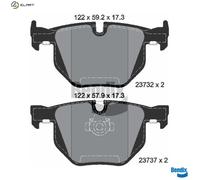BRAKE PAD SET DISC BRAKE BPD1184 FOR BMW 5/E60/E61 N43B20A N46B20B N47D20 2.0L