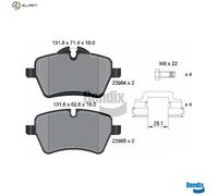 BRAKE PAD SET DISC BRAKE BPD1188 FOR MINI N47 C20 A 2.0L N47C16A N16B16A 1.6L
