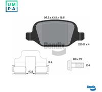 BRAKE PAD SET DISC BRAKE BPD1191 FOR ALFA ROMEO FIAT LANCIA 2.0L 4cyl 2.4L 5cyl