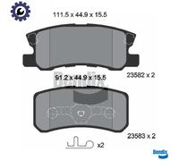 BRAKE PAD SET DISC BRAKE BPD1199 FOR MITSUBISHI OUTLANDER/II/Van PAJERO/IV/III