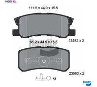 BRAKE PAD SET DISC BRAKE BPD1199 FOR MITSUBISHI OUTLANDER/II/Van PAJERO/IV/III