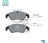 BRAKE PAD SET DISC BRAKE BPD1201 FOR AUDI Q5/Van A6/C7/Allroad A7/Sportback 2.0L