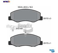 BRAKE PAD SET DISC BRAKE BPD1202 FOR RENAULT MASTER/III/Platform/Chassis/Van