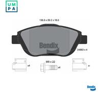 BRAKE PAD SET DISC BRAKE BPD1214 FOR PEUGEOT 2008/II/Van 208 JEEP CITROËN