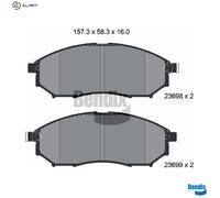 BRAKE PAD SET DISC BRAKE BPD1215 FOR RENAULT INFINITI NISSAN MURANO/II/VAN 2.5L