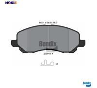 BRAKE PAD SET DISC BRAKE BPD1221 FOR MITSUBISHI OUTLANDER/III/Van SPACE/RUNNER