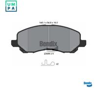 BRAKE PAD SET DISC BRAKE BPD1221 FOR MITSUBISHI OUTLANDER/III/Van SPACE/RUNNER