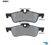 BRAKE PAD SET DISC BRAKE BPD1229 FOR MINI W17 D14 /1ND 1.4L W10 B14 A 1.4L 4cyl