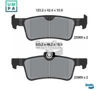 BRAKE PAD SET DISC BRAKE BPD1233 FOR PEUGEOT 308/II/SW HNZ /HNV /HNP 1.2L 3cyl