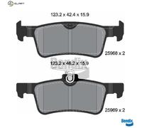 BRAKE PAD SET DISC BRAKE BPD1233 FOR PEUGEOT 308/II/SW HNZ /HNV /HNP 1.2L 3cyl