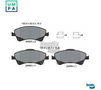 BRAKE PAD SET DISC BRAKE BPD1238 FOR TOYOTA 3ZR-FAE/FE 2.0L 2ZR-FAE 1.8L 4cyl