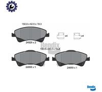 BRAKE PAD SET DISC BRAKE BPD1238 FOR TOYOTA 3ZR-FAE/FE 2.0L 2ZR-FAE 1.8L 4cyl