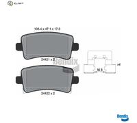 BRAKE PAD SET DISC BRAKE BPD1243 FOR BUICK SAAB OPEL INSIGNIA/Country/Tourer 9-5