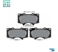 BRAKE PAD SET DISC BRAKE BPD1246 FOR MITSUBISHI PAJERO/IV/Van LEXUS TOYOTA