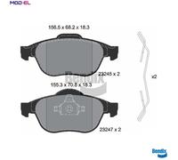 BRAKE PAD SET DISC BRAKE BPD1247 FOR RENAULT SCÉNIC/MPV LAGUNA/II/Grandtour 1.8L
