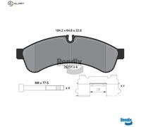 BRAKE PAD SET DISC BRAKE BPD1250 FOR IVECO DAILY/VI/Platform/Chassis/Van/Bus