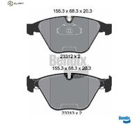 BRAKE PAD SET DISC BRAKE BPD1252 FOR BMW 6/E0/E1/7/E5/E7/Convertible/E4/E3 2.0L