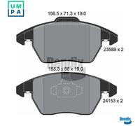 BRAKE PAD SET DISC BRAKE BPD1255 FOR PEUGEOT 3008/Van/MPV RCZ 207/SW 208 307