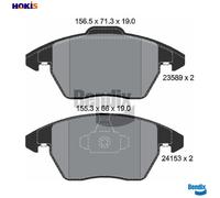 BRAKE PAD SET DISC BRAKE BPD1255 FOR PEUGEOT 3008/Van/MPV RCZ 207/SW 208 307