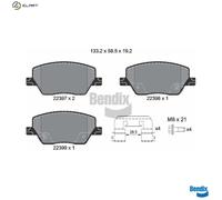 BRAKE PAD SET DISC BRAKE BPD1256 FOR FIAT 552 82 151/46349385 1.0L 3cyl 1.2L