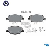 BRAKE PAD SET DISC BRAKE BPD1256 FOR FIAT 552 82 151/46349385 1.0L 3cyl 1.2L
