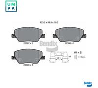 BRAKE PAD SET DISC BRAKE BPD1256 FOR FIAT 552 82 151/46349385 1.0L 3cyl 1.2L