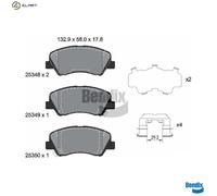 BRAKE PAD SET DISC BRAKE BPD1259 FOR HYUNDAI ACCENT/V/IV i20/III/ACTIVE KIA