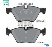 BRAKE PAD SET DISC BRAKE BPD1263 FOR BMW 5/E60/E61 X1/E84 N43B20A N46B20A 2.0L