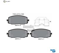 BRAKE PAD SET DISC BRAKE BPD1267 FOR HYUNDAI KIA D3FA 1.1L G3LA 1.0L 3cyl i10 I