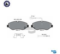 BRAKE PAD SET DISC BRAKE BPD1268 FOR RENAULT TRUCKS DXi 3 3.0L DXi 2,5 2.5L