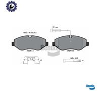 BRAKE PAD SET DISC BRAKE BPD1268 FOR RENAULT TRUCKS DXi 3 3.0L DXi 2,5 2.5L