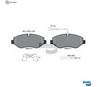BRAKE PAD SET DISC BRAKE BPD1268 FOR RENAULT TRUCKS DXi 3 3.0L DXi 2,5 2.5L