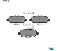 BRAKE PAD SET DISC BRAKE BPD1269 FOR INFINITI RENAULT SUZUKI GRAND/II NISSAN