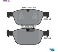 BRAKE PAD SET DISC BRAKE BPD1273 FOR VOLVO XC90/VAN XC60/SUV B4204T11 2.0L 4cyl