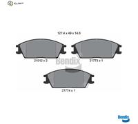 BPD1303 BRAKE PAD SET, DISC BRAKE BENDIX BRAKING