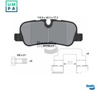 BRAKE PAD SET DISC BRAKE BPD1317 FOR LAND ROVER DISCOVERY/IV/VAN/III RANGE 4.0L