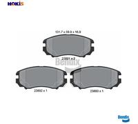 BPD1324 BRAKE PAD SET, DISC BRAKE FITS KIA SPORTAGE II 2.0 CRDI 4WD