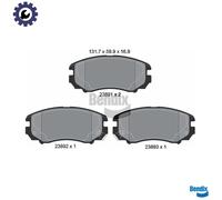 BPD1324 BRAKE PAD SET, DISC BRAKE FITS KIA SPORTAGE II 2.0 CRDI 4WD