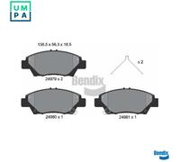 BRAKE PAD SET DISC BRAKE BPD1326 FOR HONDA CR-Z JAZZ/V/IV/III INSIGHTLDA3 1.3L