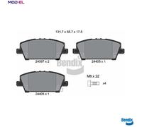 BRAKE PAD SET DISC BRAKE BPD1336 FOR HONDA CIVIC/VIII/Hatchback R18A2 1.8L 4cyl